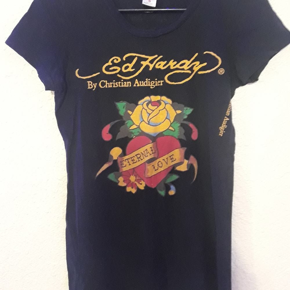 Don Ed Hardy Christian Audigier Tee size Small